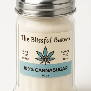 Hemp-derived Delta‑9 THC infused cannasugar – 5mg per teaspoon