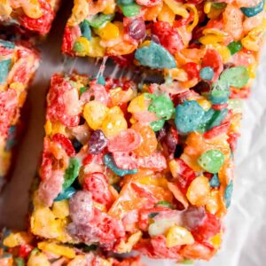Marshmallow cereal bar infused with 160mg of hemp-derived Delta‑9 THC, golden and gooey with crispy cereal pieces